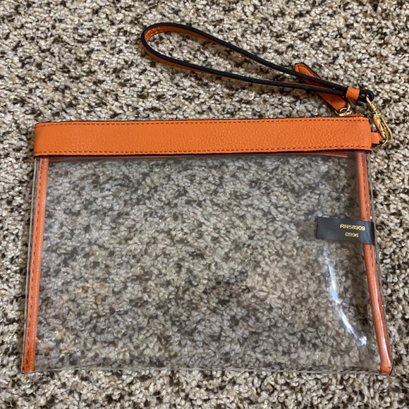 🧡NWOT Kate Landry clear game day wristlet🧡 10 x 7 in. - Picture 6 of 10